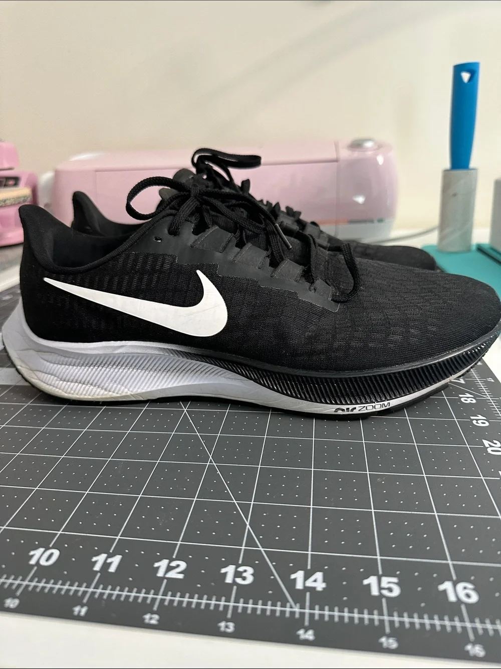 Nike Zoom Pegasus 37 Black and White Casual Running Sneakers-11.5